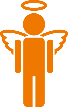 Icône orange ange personne à télécharger gratuitement